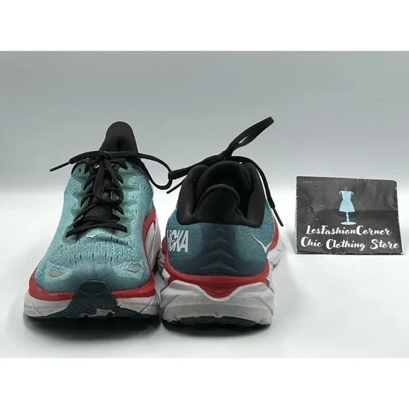 Hoka One One Men's Teal Aquarelle Clifton 8 Running Athletic Shoes Sz 11.5D 3021 - Picture 7 of 16